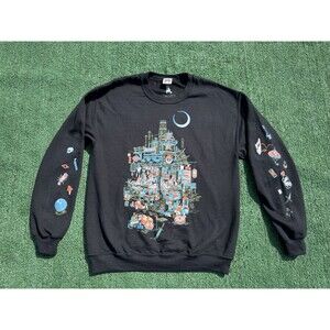 OMOCAT x WANEELLA “useful Things” Crewneck Anime Black Size Medium
